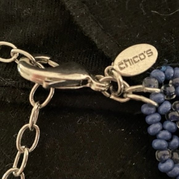 Chicos Ombré Statement Strands Of Glass Beads, Tiny Cz & Layers Of Gorgeousness - Picture 4 of 10